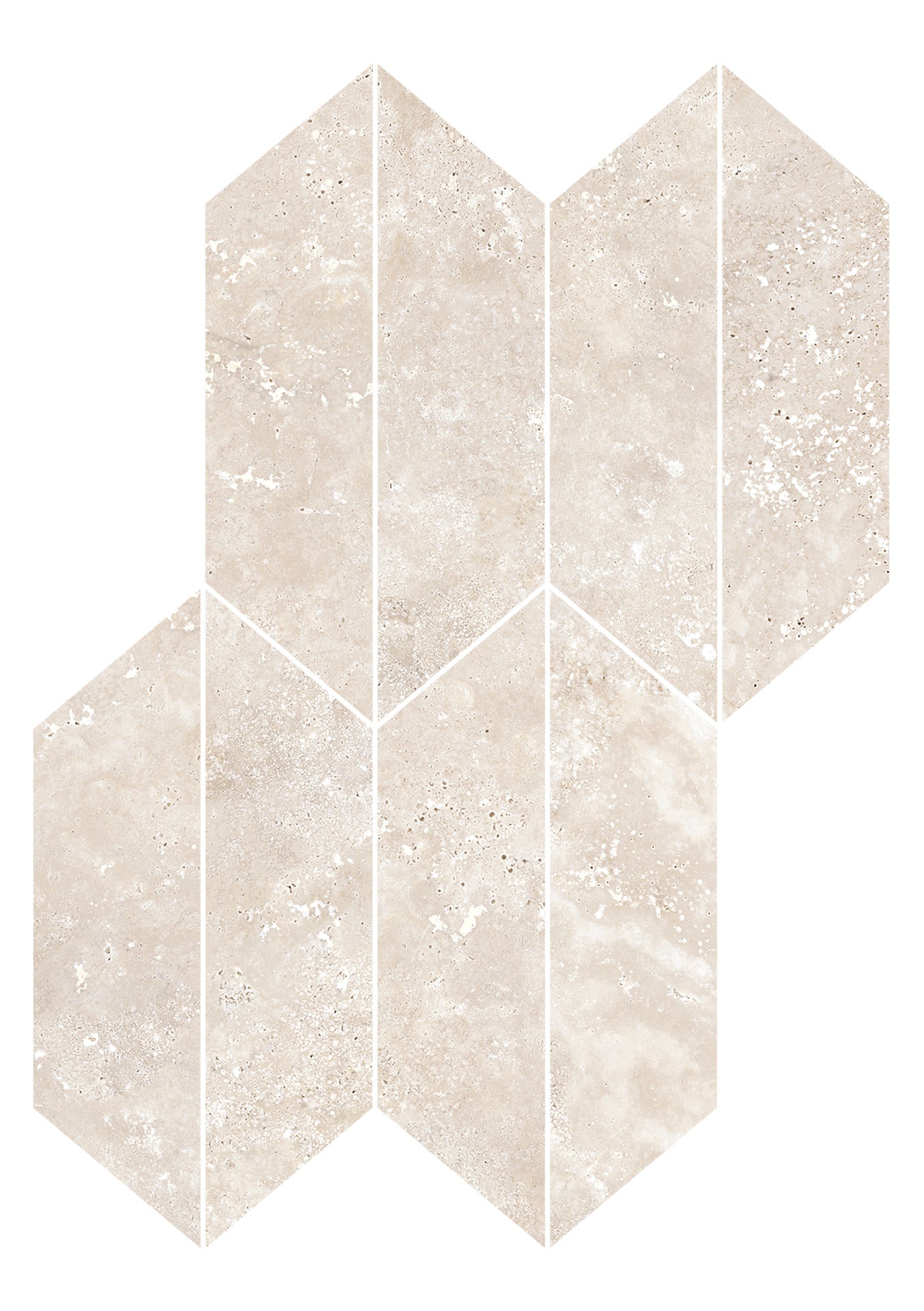 REALSTONE TRAVERTINO CROSS BIANCO